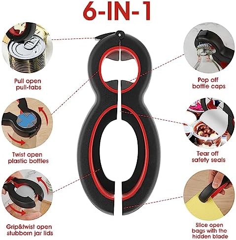  TIESOME 6 in 1 Multifunzionale Apertaschino per Birra, Ideale per Vecchi e Persone con Artrosi
| TIESOME Apertaschino J